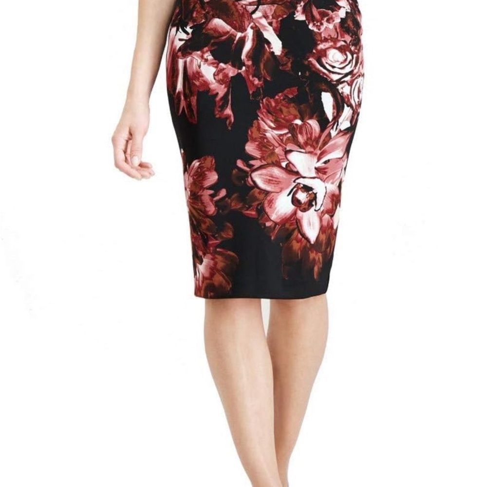 Alfani Womens Floral Pencil Skirt medium